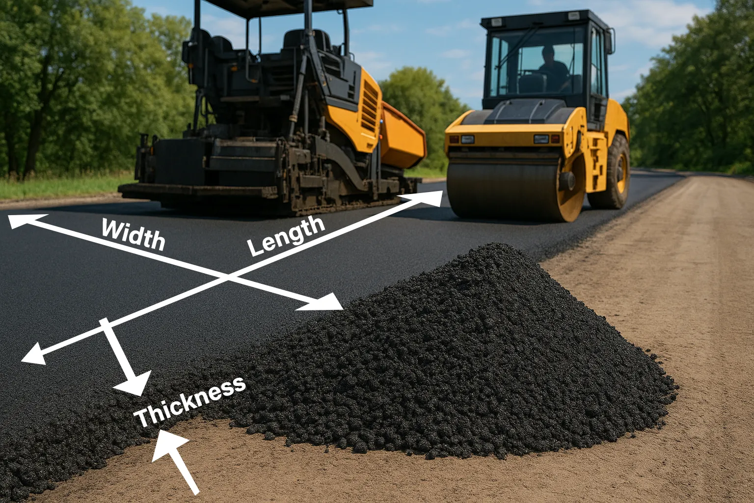 Asphalt area illustration