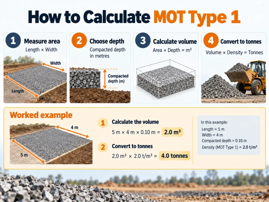 Calculation guide for MOT type 1.